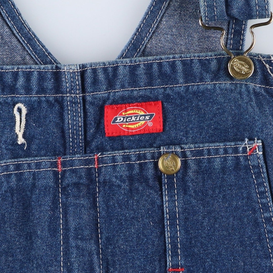Dickies denim overalls, men's size W44 (approx.) cotton blue type Vintage Second Hand