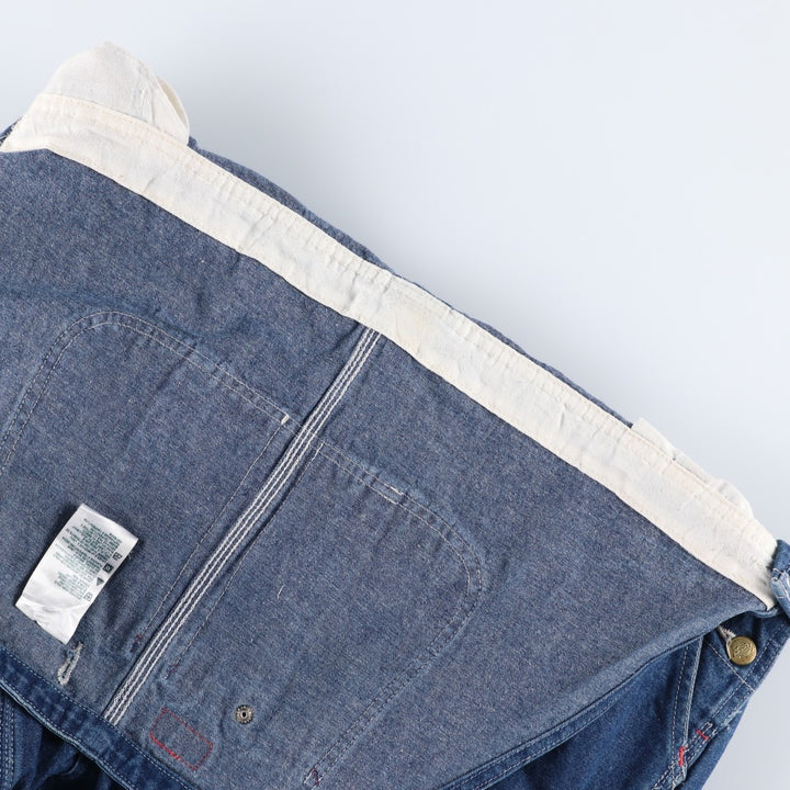 Dickies denim overalls, men's size W44 (approx.) cotton blue type Vintage Second Hand