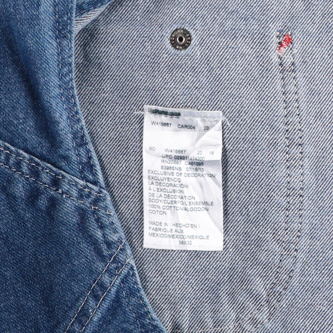 Dickies denim overalls for men, equivalent to W39 cotton blue type Vintage Second Hand