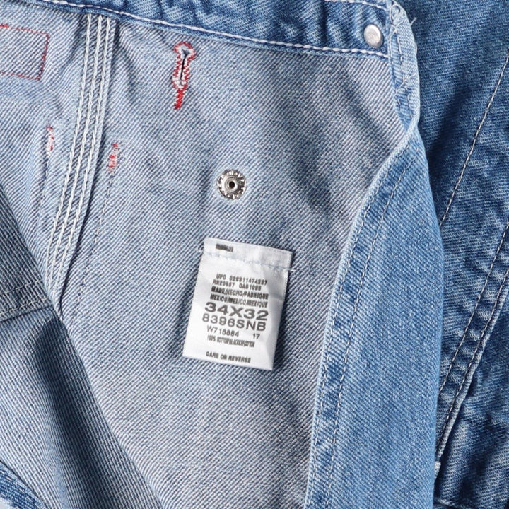Dickies denim overalls for men, equivalent to W35 cotton blue type Vintage Second Hand