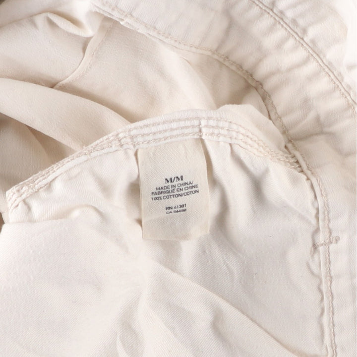 2000'S Ralph Lauren DENIM AND SUPPLY herringbone long-sleeved jumpsuit, men's size M cotton white type Vintage Second Hand