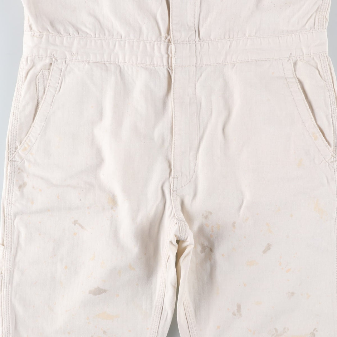 2000'S Ralph Lauren DENIM AND SUPPLY herringbone long-sleeved jumpsuit, men's size M cotton white type Vintage Second Hand