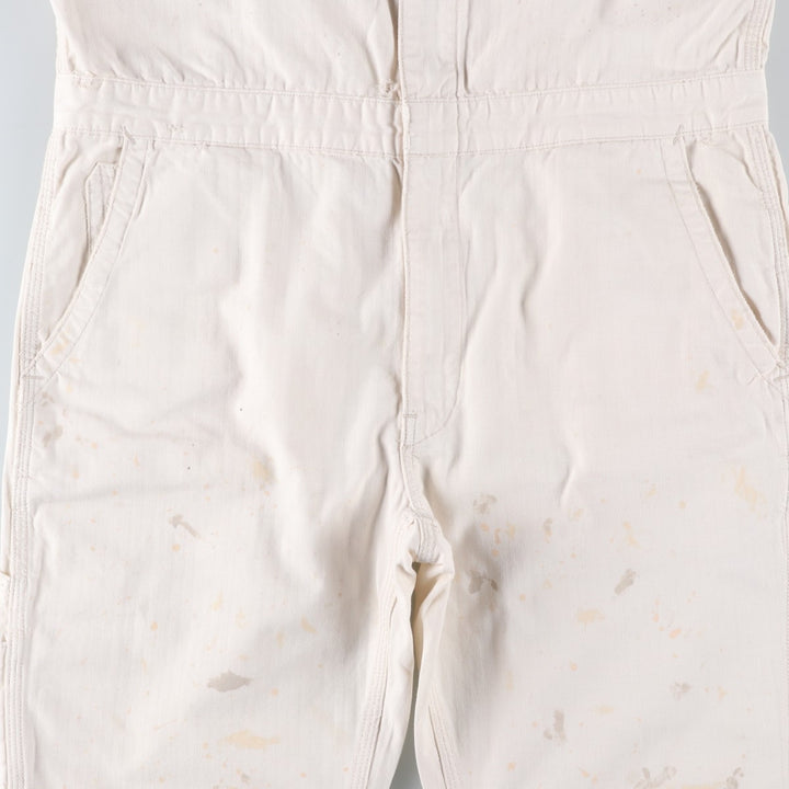 2000'S Ralph Lauren DENIM AND SUPPLY herringbone long-sleeved jumpsuit, men's size M cotton white type Vintage Second Hand