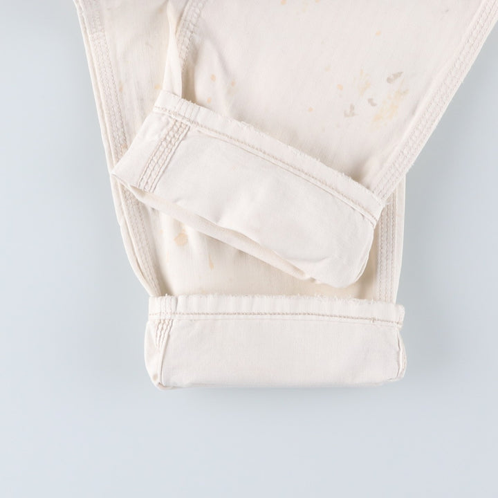 2000'S Ralph Lauren DENIM AND SUPPLY herringbone long-sleeved jumpsuit, men's size M cotton white type Vintage Second Hand