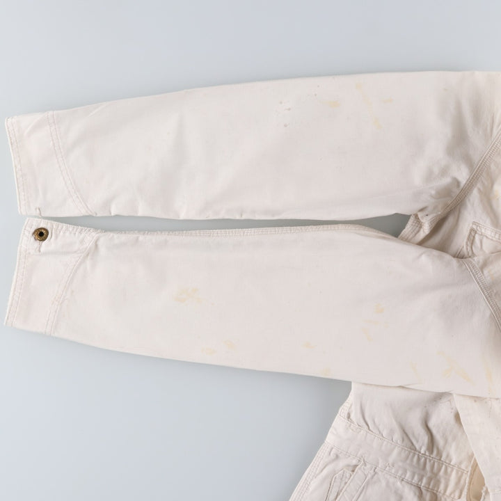 2000'S Ralph Lauren DENIM AND SUPPLY herringbone long-sleeved jumpsuit, men's size M cotton white type Vintage Second Hand