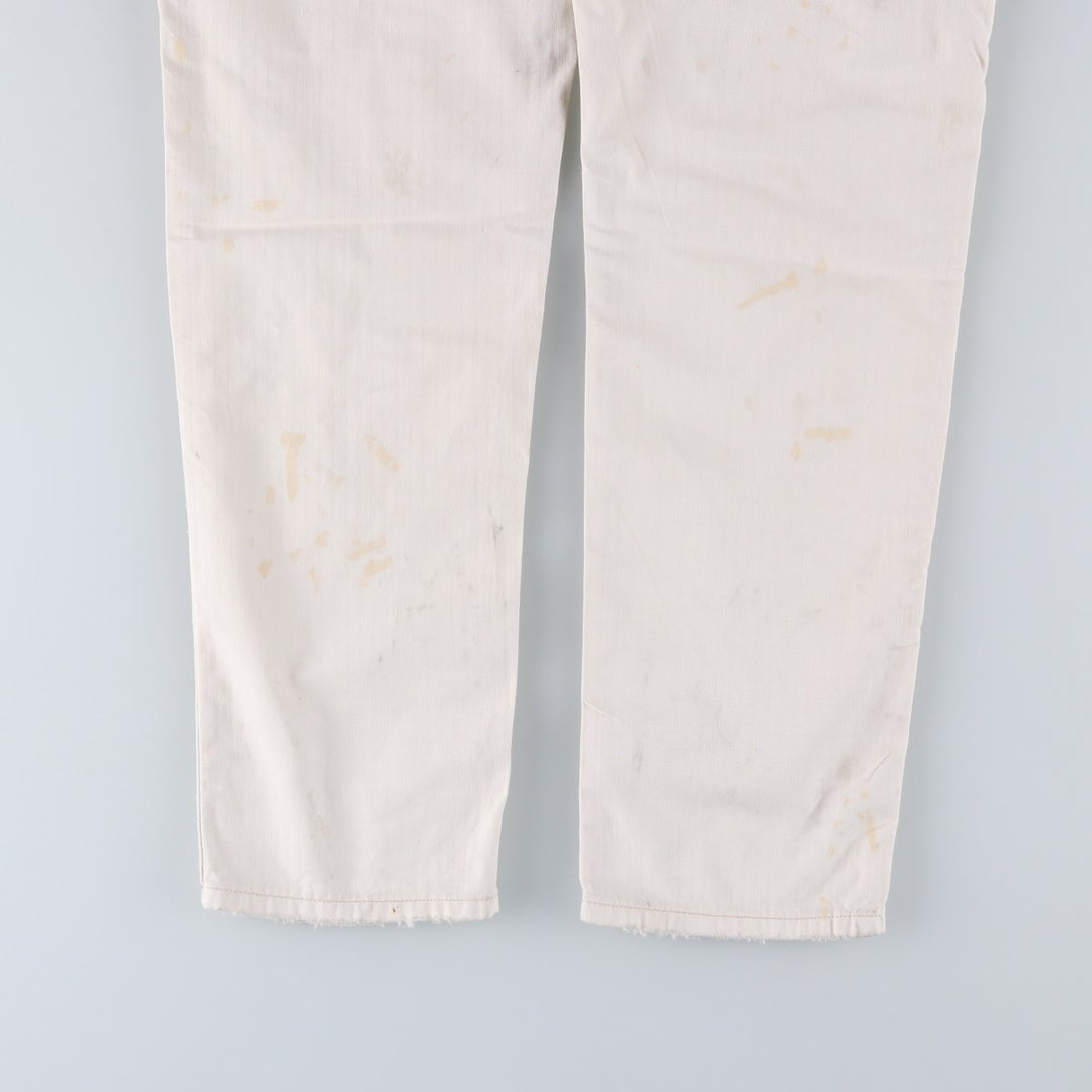 2000'S Ralph Lauren DENIM AND SUPPLY herringbone long-sleeved jumpsuit, men's size M cotton white type Vintage Second Hand