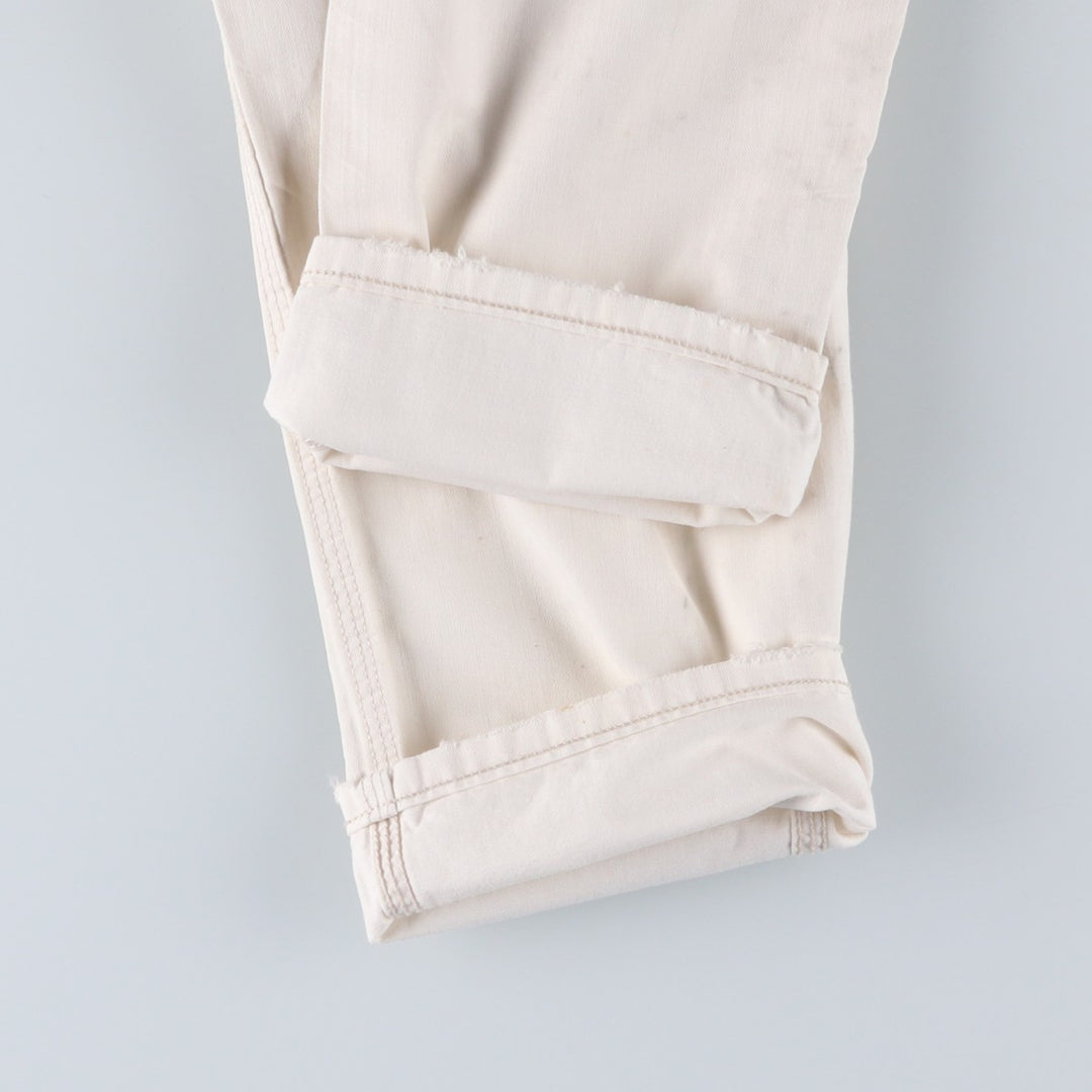 2000'S Ralph Lauren DENIM AND SUPPLY herringbone long-sleeved jumpsuit, men's size M cotton white type Vintage Second Hand