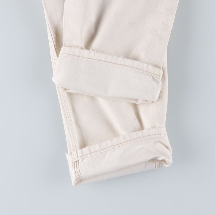 2000'S Ralph Lauren DENIM AND SUPPLY herringbone long-sleeved jumpsuit, men's size M cotton white type Vintage Second Hand