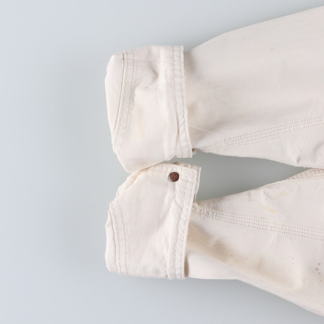 2000'S Ralph Lauren DENIM AND SUPPLY herringbone long-sleeved jumpsuit, men's size M cotton white type Vintage Second Hand