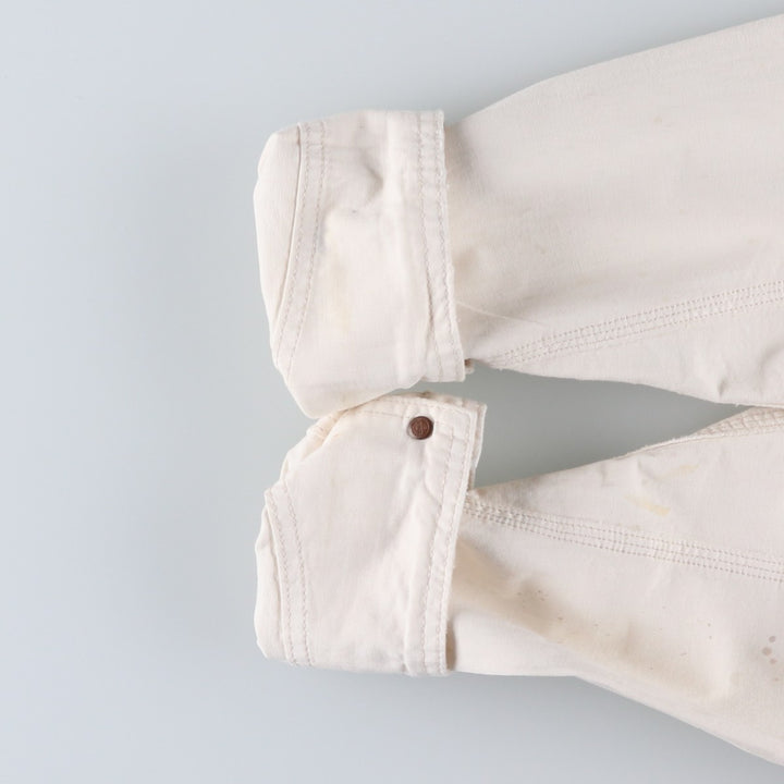 2000'S Ralph Lauren DENIM AND SUPPLY herringbone long-sleeved jumpsuit, men's size M cotton white type Vintage Second Hand