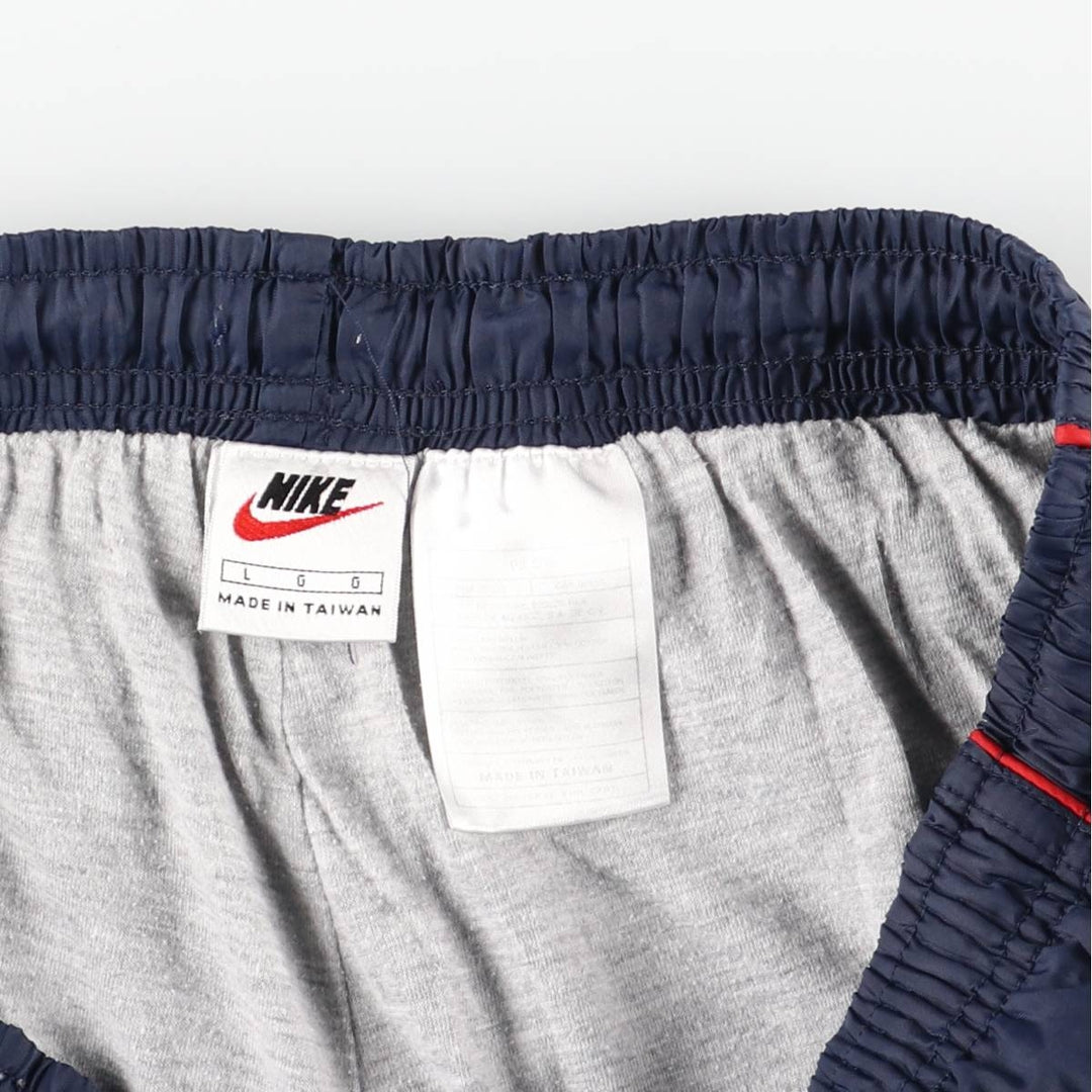 90'S Nike Nylon Shaka Shaka Pants, Men's Size L, Vintage Nylon navy blue type Vintage Second Hand