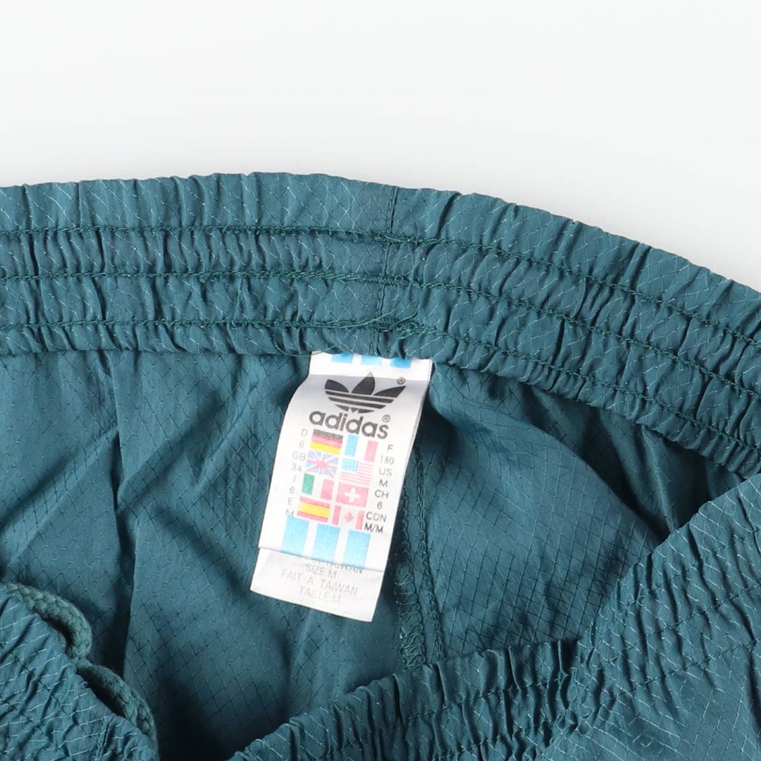 Vintage 80s-90'S Adidas ripstop nylon pants, crinkle pants, men's size M Nylon green type Vintage Second Hand