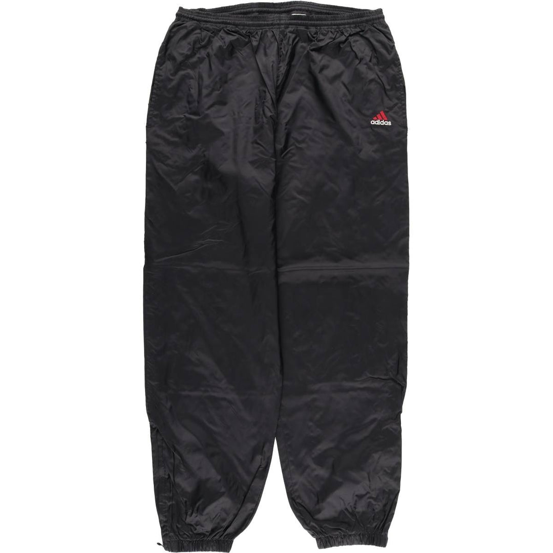 90s-00'S Adidas nylon pants, crinkle pants, men's size XL Nylon black type Vintage Second Hand