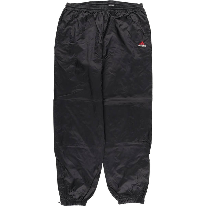 90s-00'S Adidas nylon pants, crinkle pants, men's size XL Nylon black type Vintage Second Hand