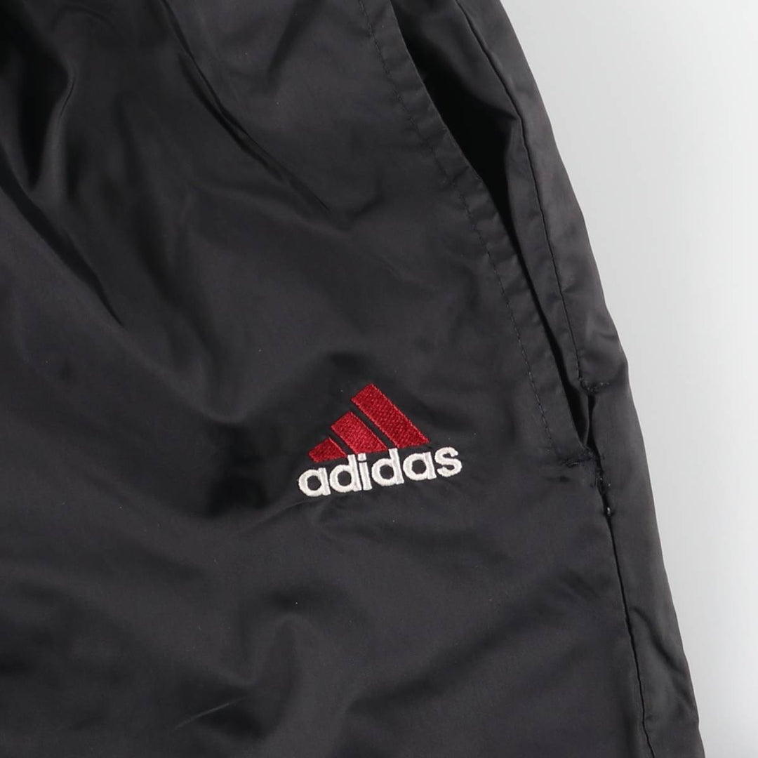 90s-00'S Adidas nylon pants, crinkle pants, men's size XL Nylon black type Vintage Second Hand