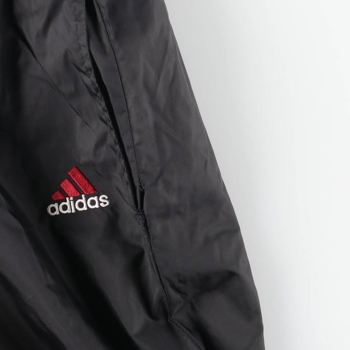 90s-00'S Adidas nylon pants, crinkle pants, men's size XL Nylon black type Vintage Second Hand