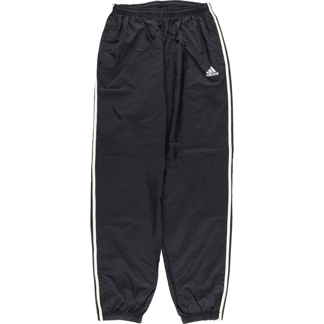 80s-90'S Adidas nylon pants, rustling pants, men's size L, vintage Nylon black type Vintage Second Hand