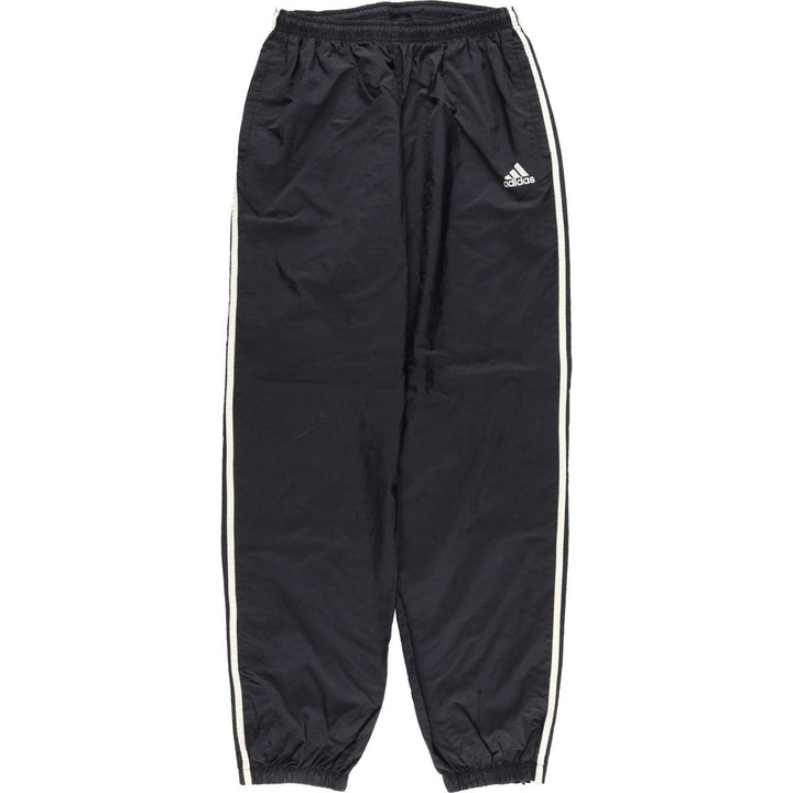 80s-90'S Adidas nylon pants, rustling pants, men's size L, vintage Nylon black type Vintage Second Hand
