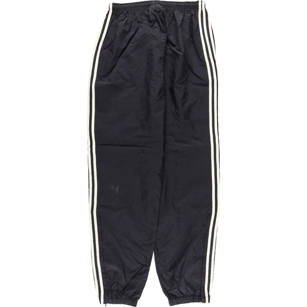 80s-90'S Adidas nylon pants, rustling pants, men's size L, vintage Nylon black type Vintage Second Hand
