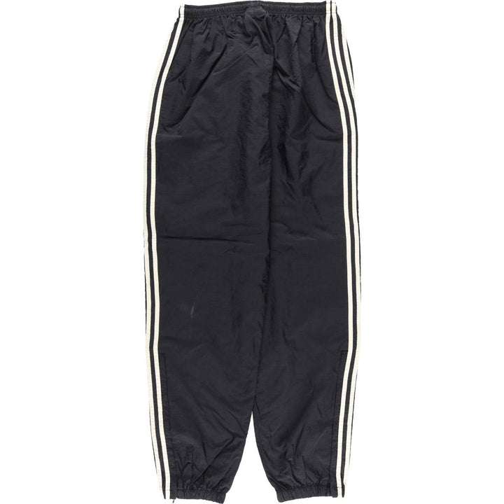 80s-90'S Adidas nylon pants, rustling pants, men's size L, vintage Nylon black type Vintage Second Hand