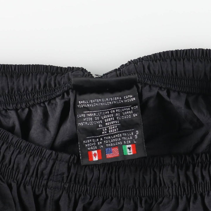 80s-90'S Adidas nylon pants, rustling pants, men's size L, vintage Nylon black type Vintage Second Hand