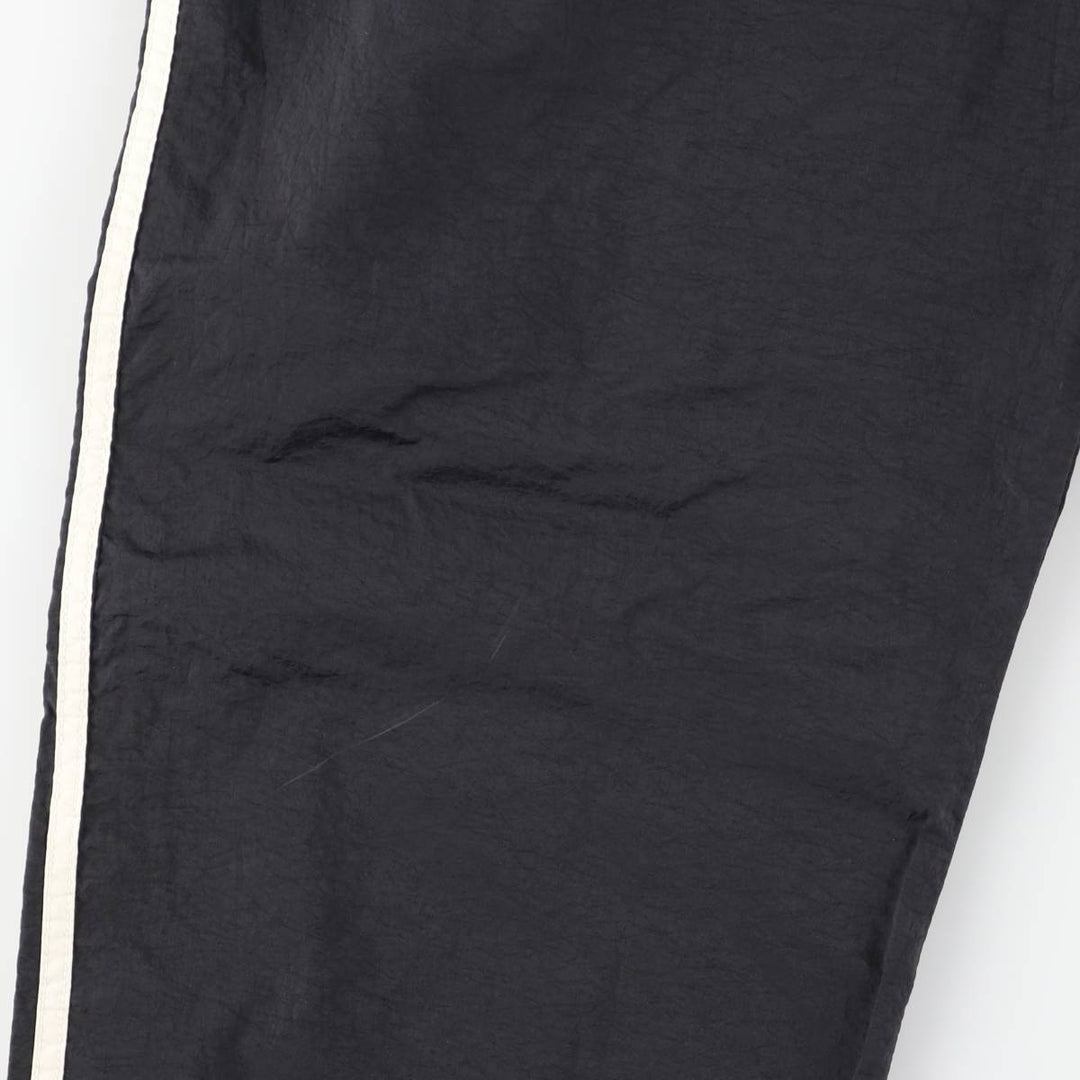 80s-90'S Adidas nylon pants, rustling pants, men's size L, vintage Nylon black type Vintage Second Hand