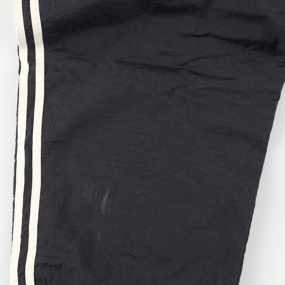 80s-90'S Adidas nylon pants, rustling pants, men's size L, vintage Nylon black type Vintage Second Hand