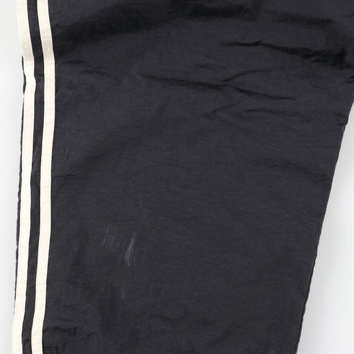80s-90'S Adidas nylon pants, rustling pants, men's size L, vintage Nylon black type Vintage Second Hand