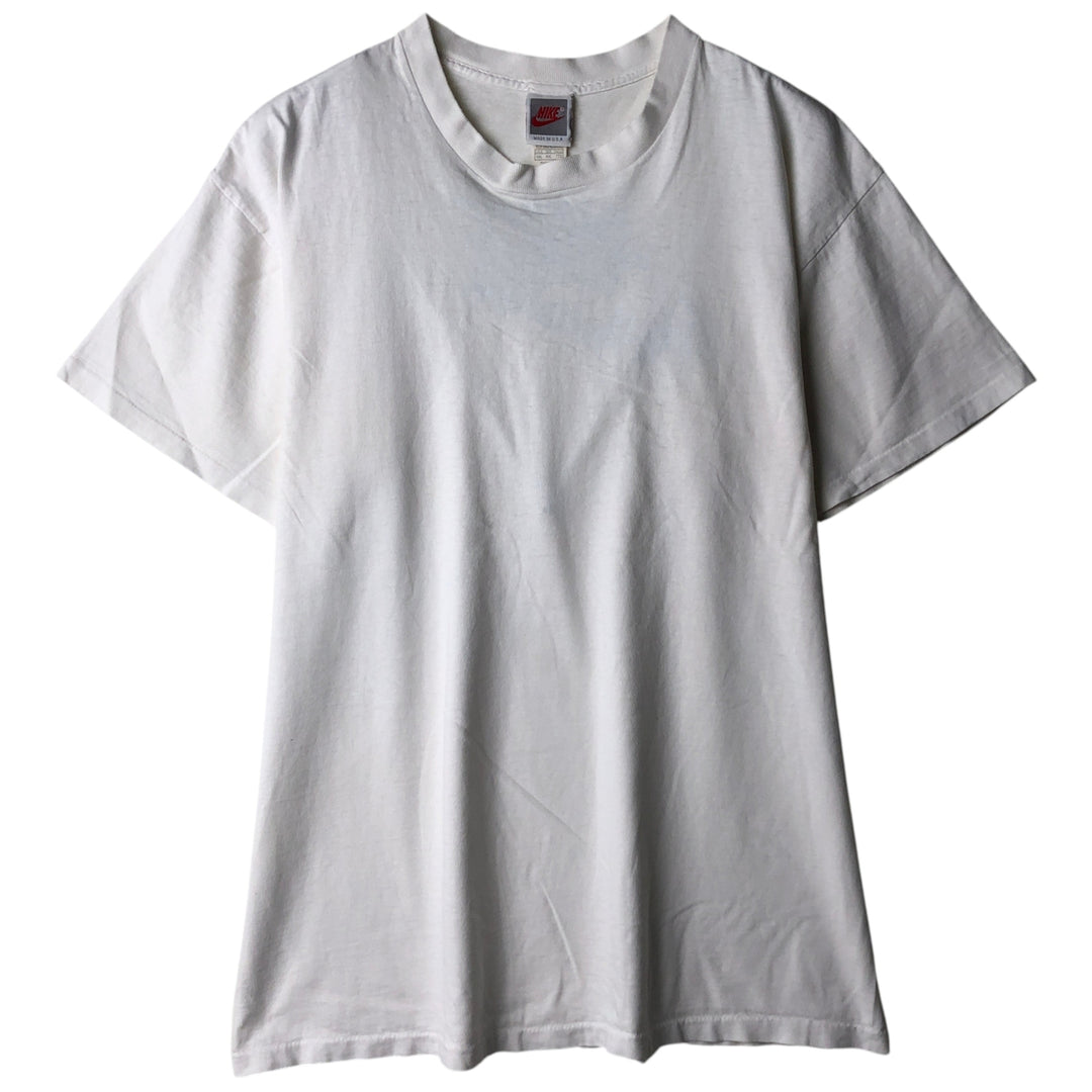 90'S Nike Back Print T-Shirt, Made in USA, Men's XXL equivalent, Vintage cotton white type Vintage Second Hand