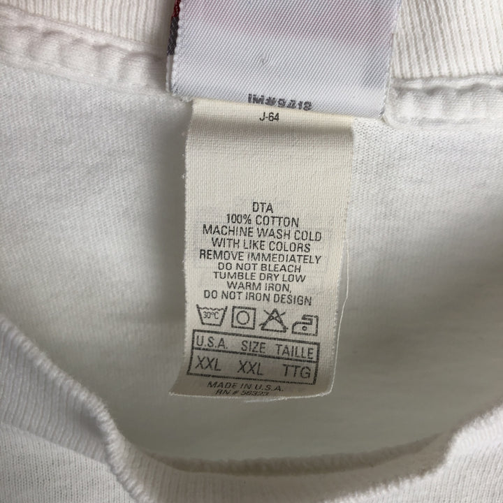 90'S Nike Back Print T-Shirt, Made in USA, Men's XXL equivalent, Vintage cotton white type Vintage Second Hand
