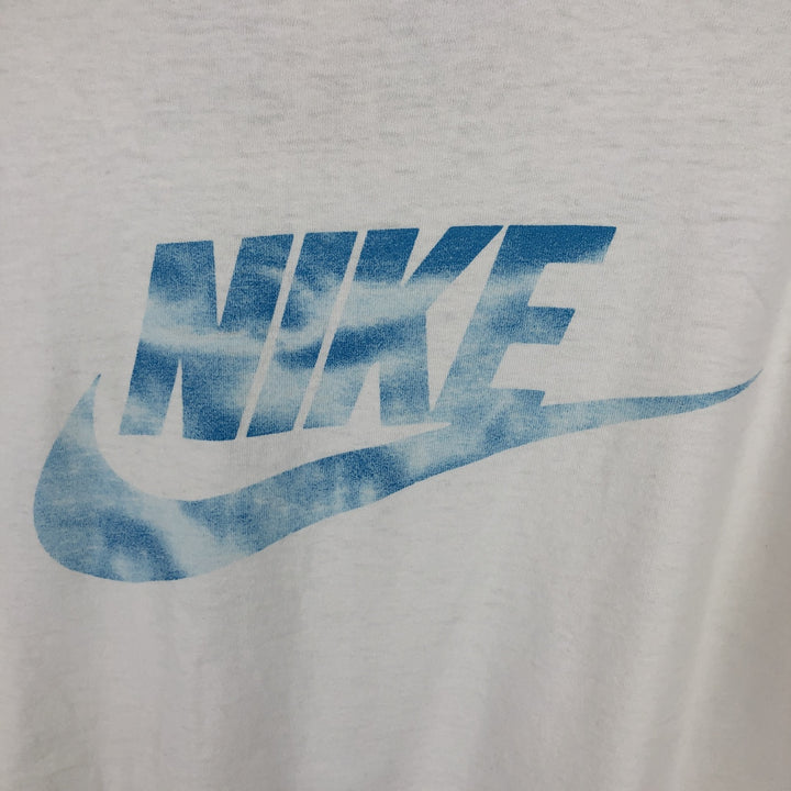 90'S Nike Back Print T-Shirt, Made in USA, Men's XXL equivalent, Vintage cotton white type Vintage Second Hand