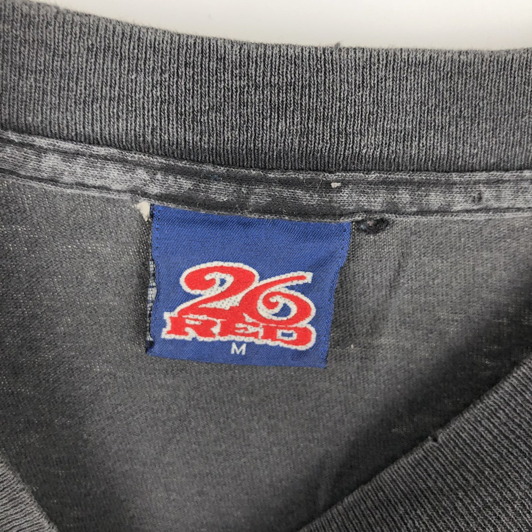 Vintage 90'S 26RED surf/skate T-shirt, made in the USA, size M, men's cotton Charcoal Vintage Second Hand
