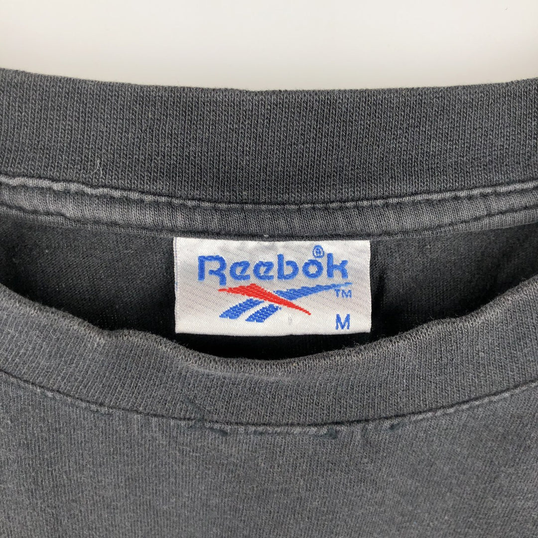 Vintage 90'S Reebok printed T-shirt, size M, men's cotton black type Vintage Second Hand