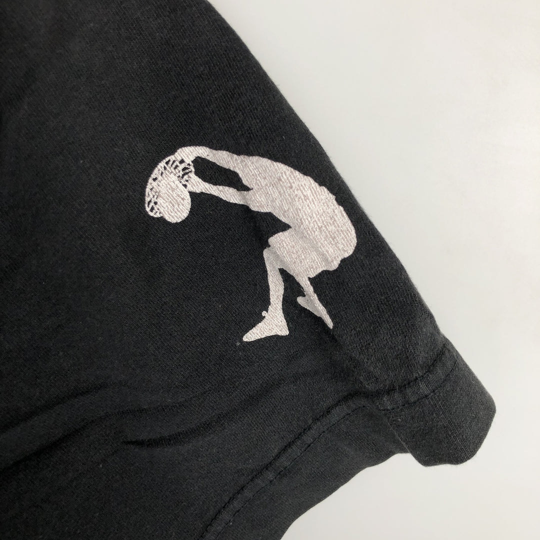 Vintage 90'S Reebok printed T-shirt, size M, men's cotton black type Vintage Second Hand