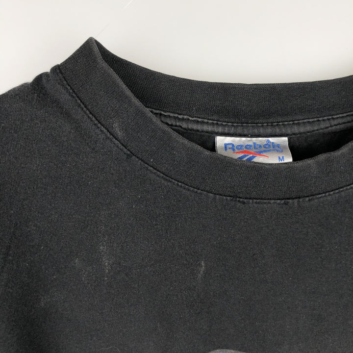 Vintage 90'S Reebok printed T-shirt, size M, men's cotton black type Vintage Second Hand