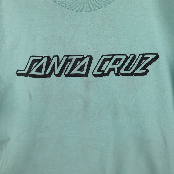 SANTA CRUZ Santa Cruz logo print T-shirt, men's size L cotton Emerald green Vintage Second Hand