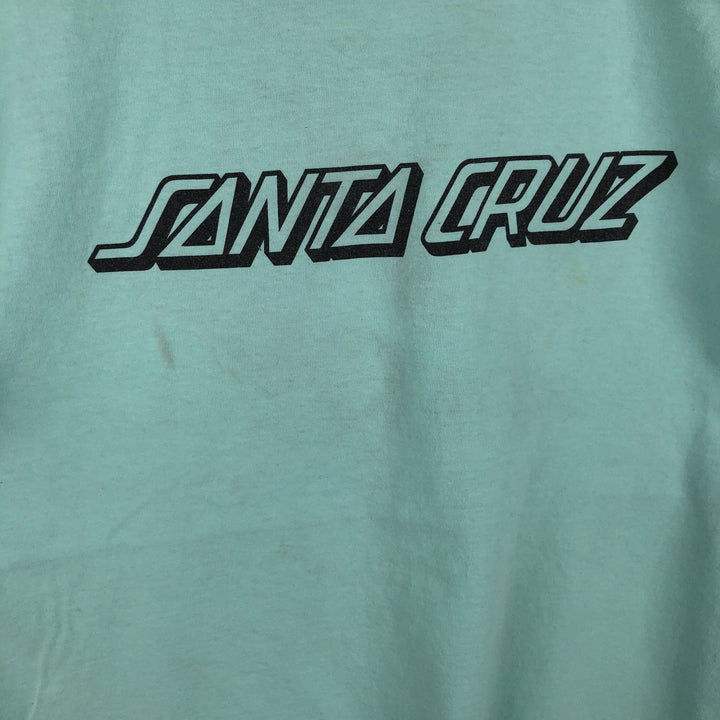 SANTA CRUZ Santa Cruz logo print T-shirt, men's size L cotton Emerald green Vintage Second Hand
