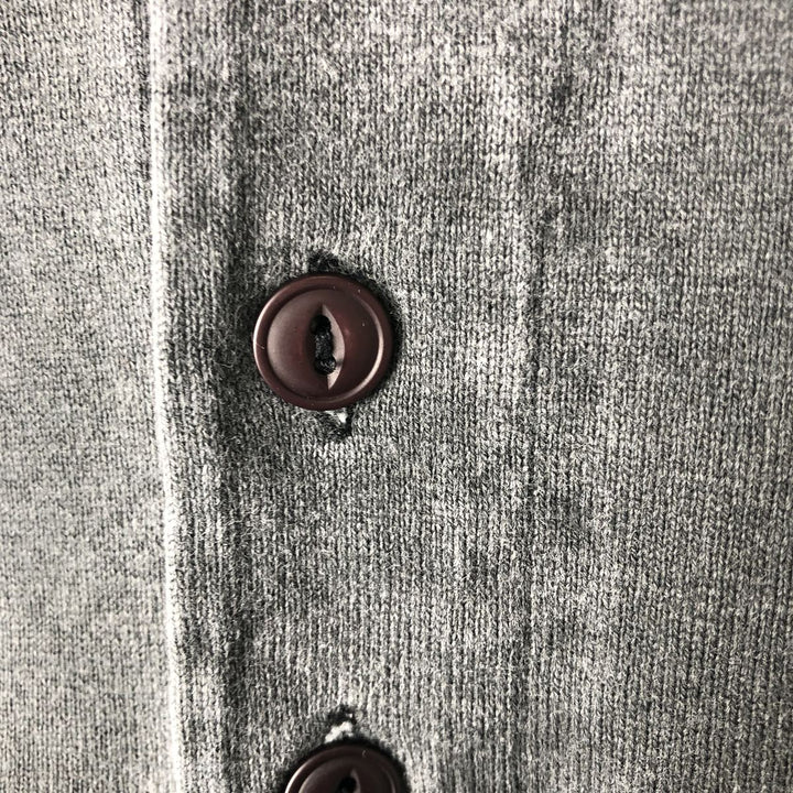 Vintage 90'S J.Crew long-sleeved polo shirt, size M, men's cotton gray type Vintage Second Hand
