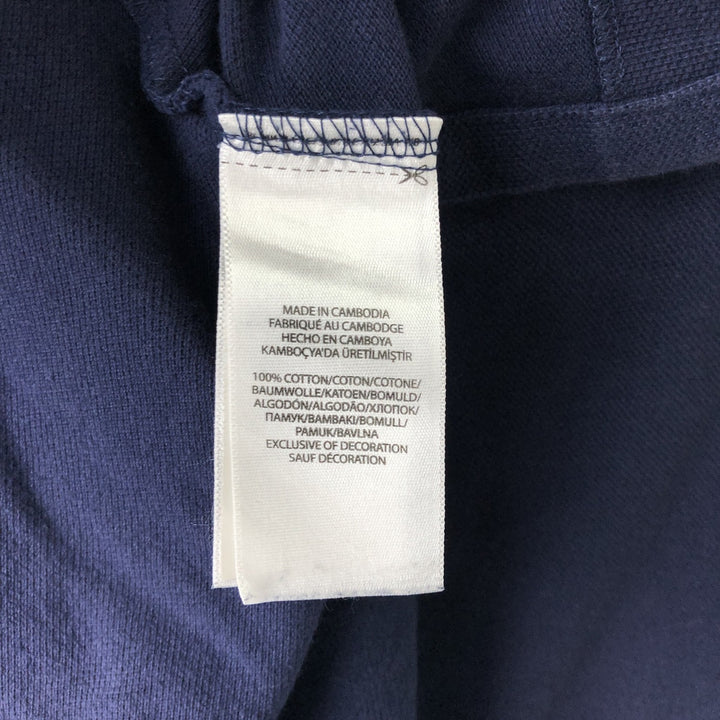Ralph Lauren POLO RALPH LAUREN CUSTOM FIT long-sleeved polo shirt, men's size M cotton navy blue type Vintage Second Hand