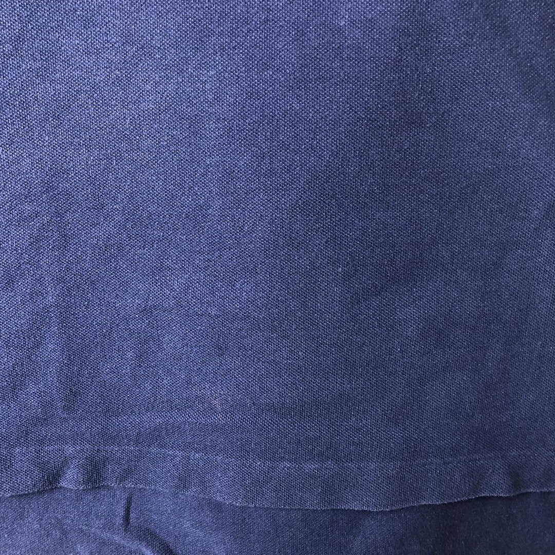 Ralph Lauren POLO RALPH LAUREN CUSTOM FIT long-sleeved polo shirt, men's size M cotton navy blue type Vintage Second Hand