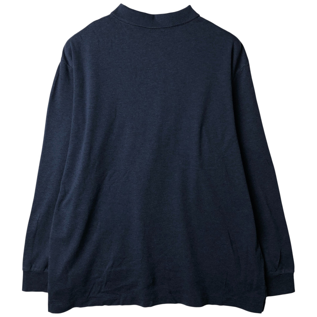 Ralph Lauren POLO RALPH LAUREN long-sleeved polo shirt, men's size XXL cotton Navy blue Vintage Second Hand