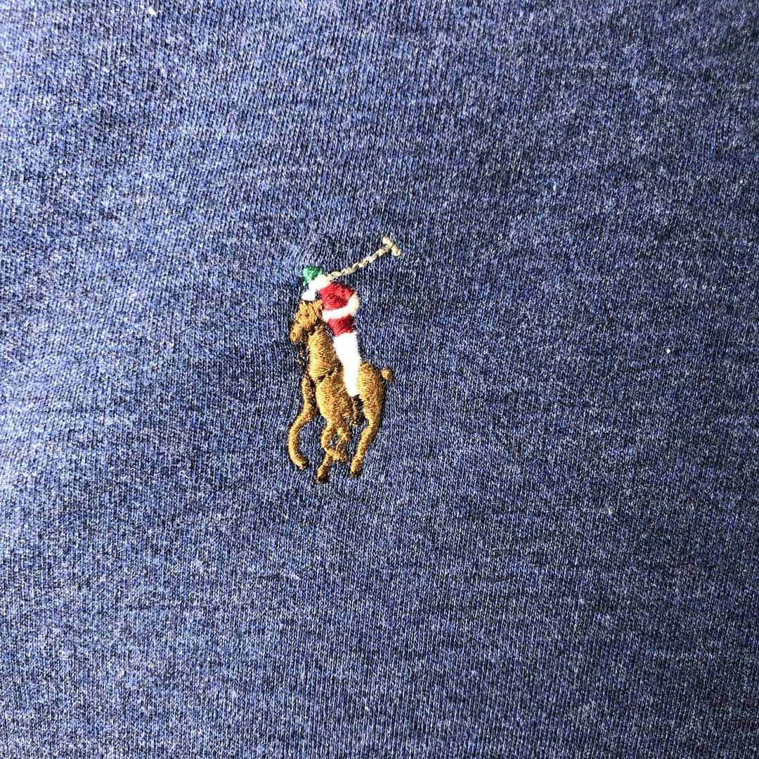 Ralph Lauren POLO RALPH LAUREN long-sleeved polo shirt, men's size XXL cotton Navy blue Vintage Second Hand