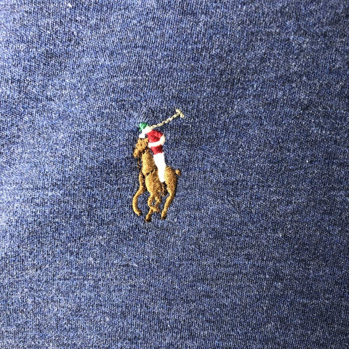 Ralph Lauren POLO RALPH LAUREN long-sleeved polo shirt, men's size XXL cotton Navy blue Vintage Second Hand