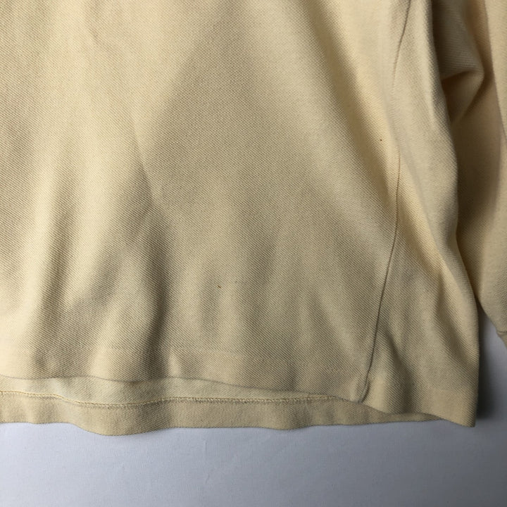 Lacoste LACOSTE Long Sleeve Polo Shirt Size 6 Men's XL cotton lemon yellow Vintage Second Hand