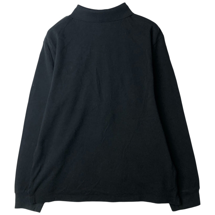Ralph Lauren POLO RALPH LAUREN SLIM FIT long-sleeved polo shirt, men's size XL cotton black type Vintage Second Hand