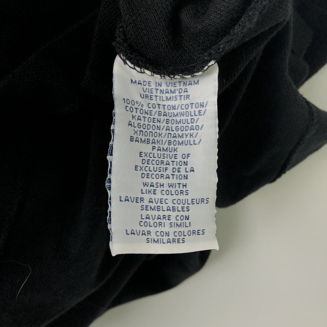 Ralph Lauren POLO RALPH LAUREN SLIM FIT long-sleeved polo shirt, men's size XL cotton black type Vintage Second Hand