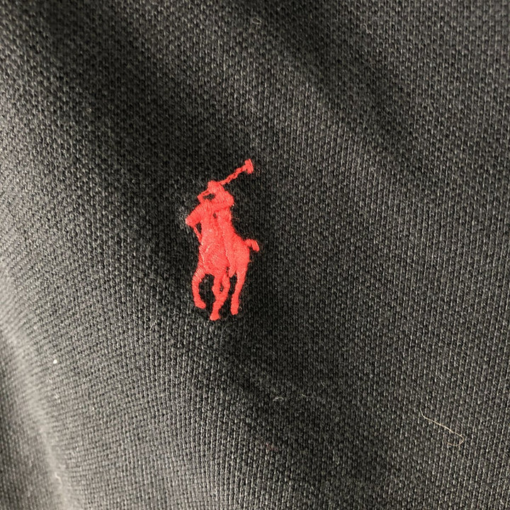 Ralph Lauren POLO RALPH LAUREN SLIM FIT long-sleeved polo shirt, men's size XL cotton black type Vintage Second Hand