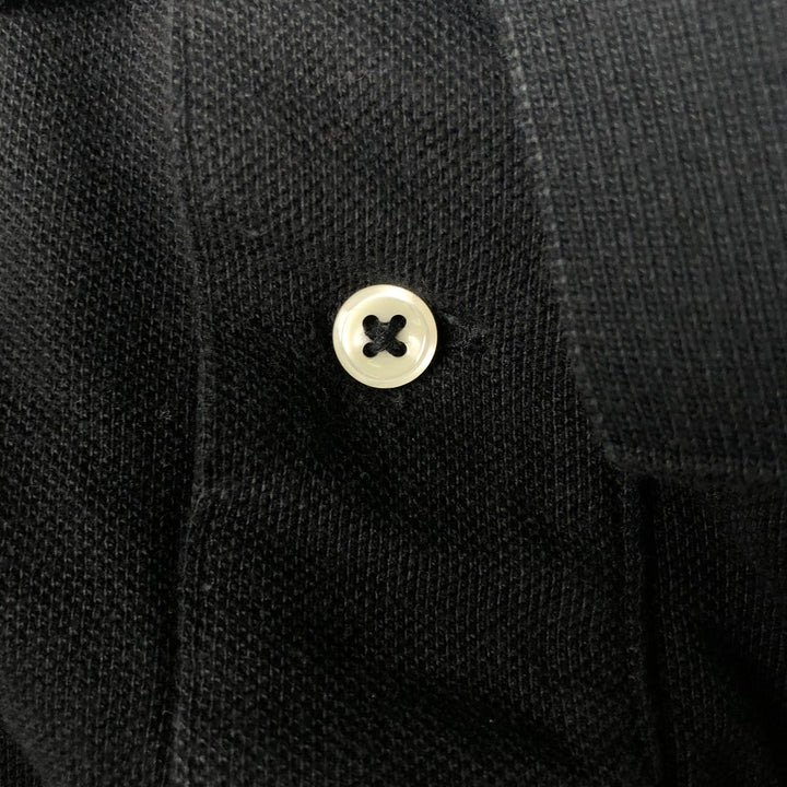 Ralph Lauren POLO RALPH LAUREN SLIM FIT long-sleeved polo shirt, men's size XL cotton black type Vintage Second Hand