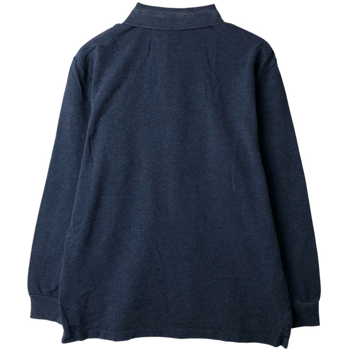 Ralph Lauren POLO RALPH LAUREN Long Sleeve Polo Shirt Men's M cotton Navy blue Vintage Second Hand