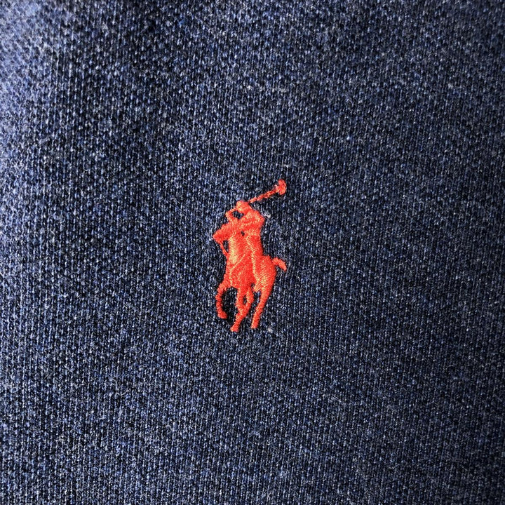Ralph Lauren POLO RALPH LAUREN Long Sleeve Polo Shirt Men's M cotton Navy blue Vintage Second Hand